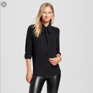 Mossimo Long Sleeve Blouse with Lace Detail